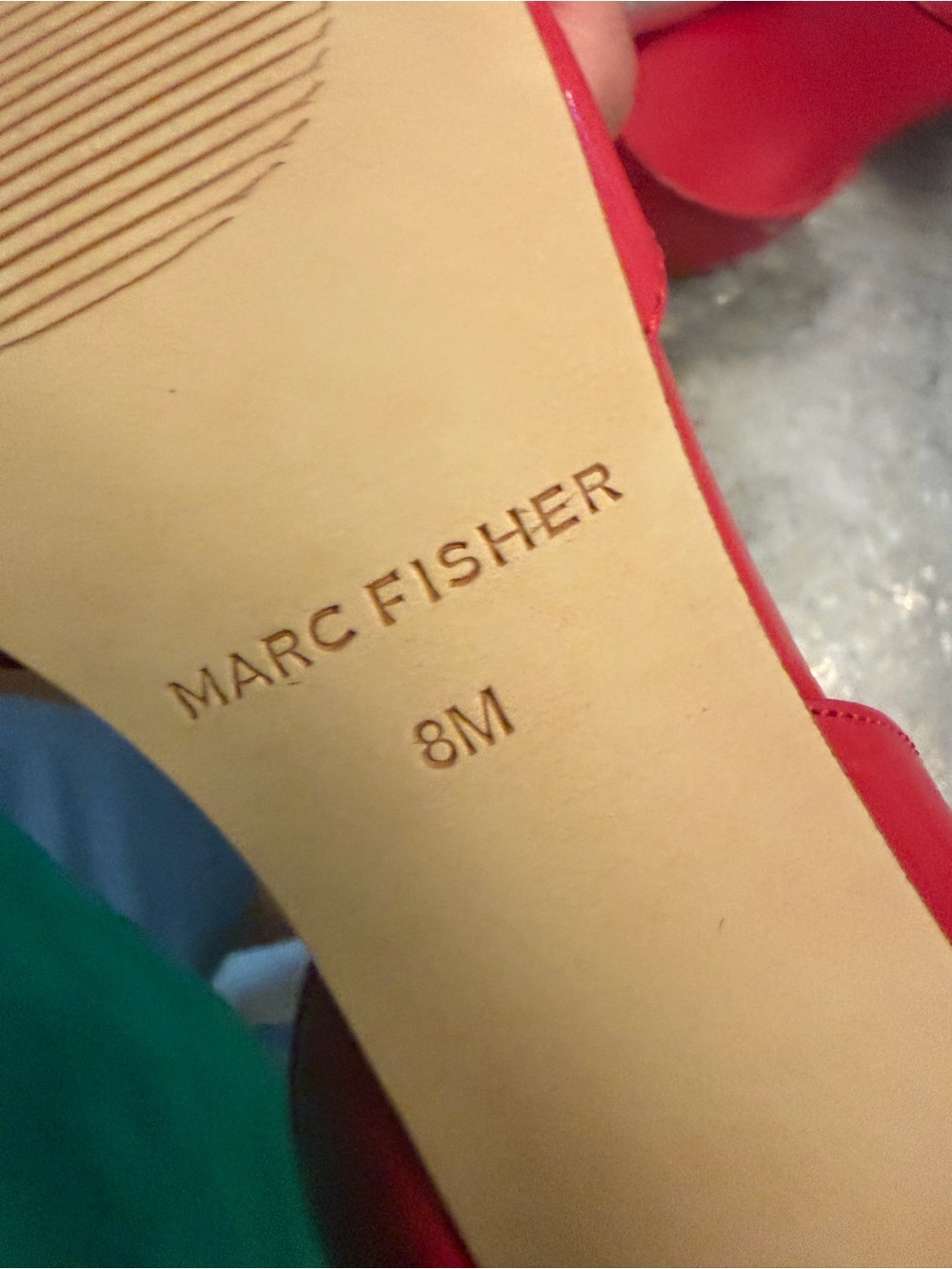 Like New Marc Fisher Red Slingback Heels - Size 8 - Picture 10 of 13